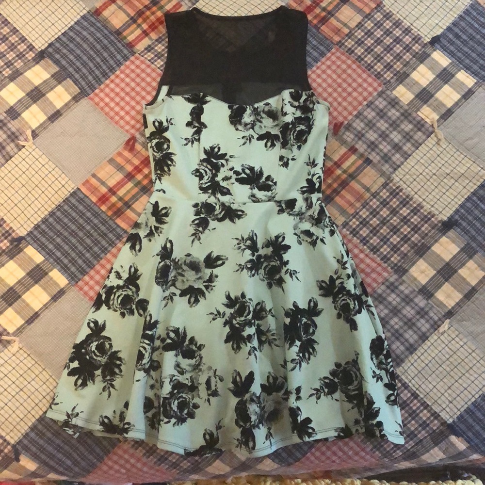 Greenish skater dress